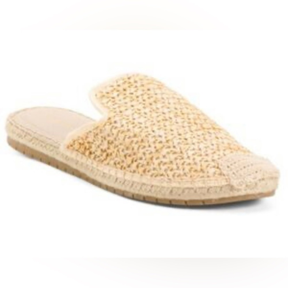 Madden Girl Tan Bohemian Raffia Gypsy Style Espadrille Mule Size 7.5 NWOT